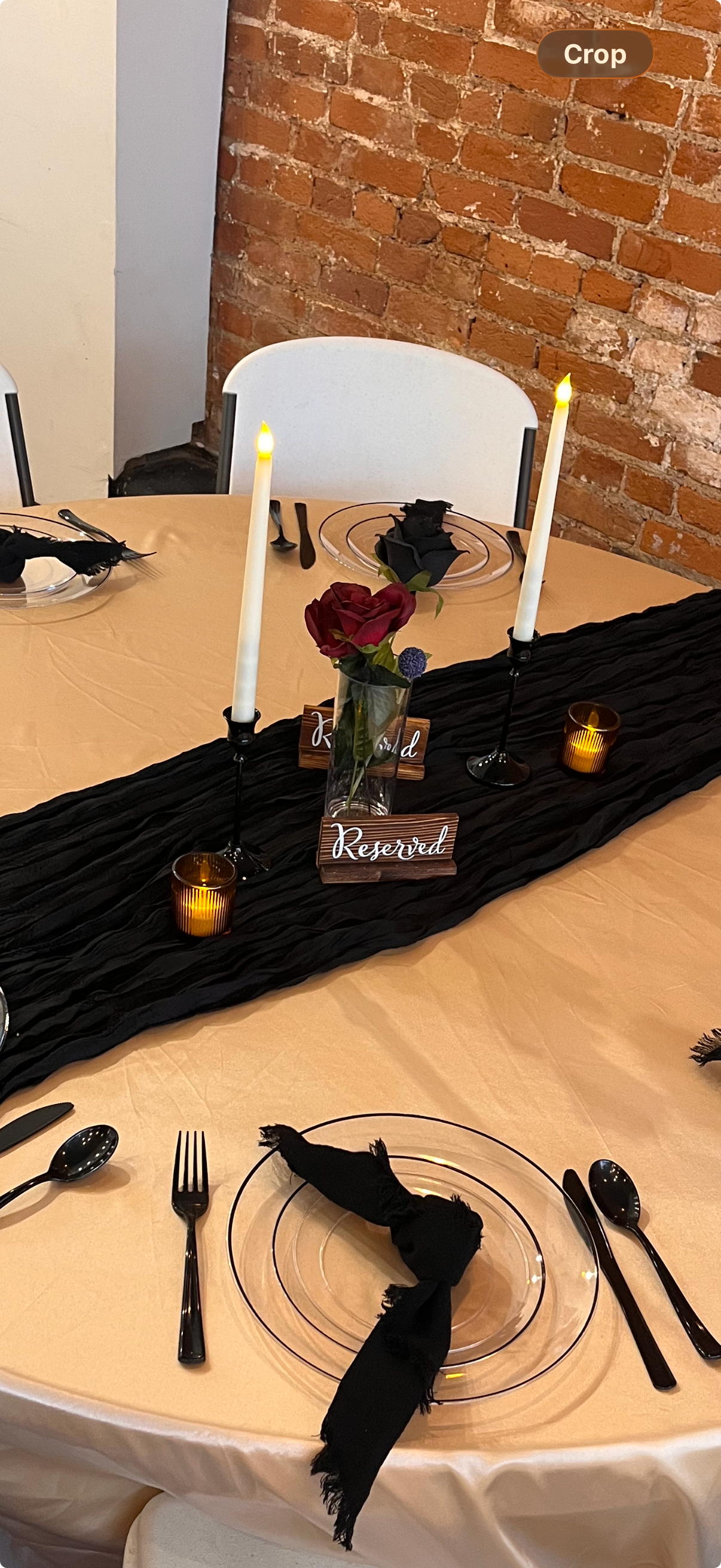 Wooden Tabletop Reserved Signs