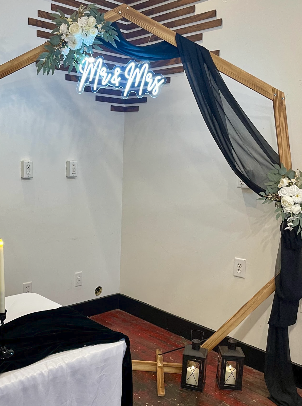 Black Chiffon Arch Fabric