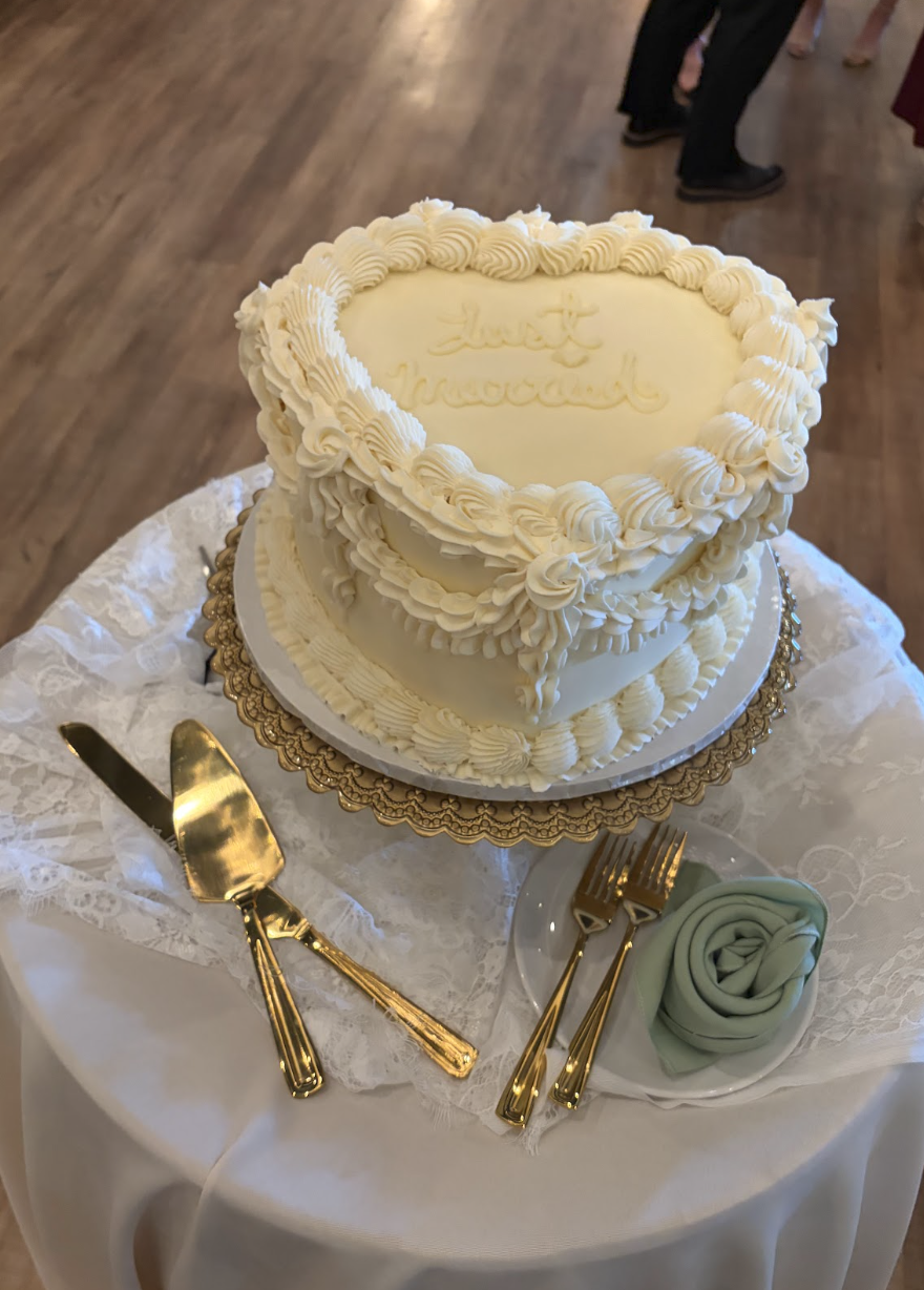 Gold Cake Cutting & Serving Set