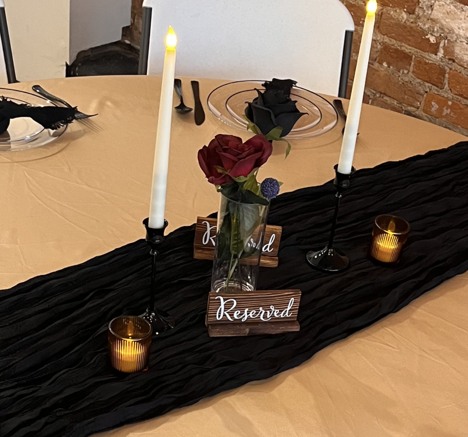 Tabletop Reserved Sign