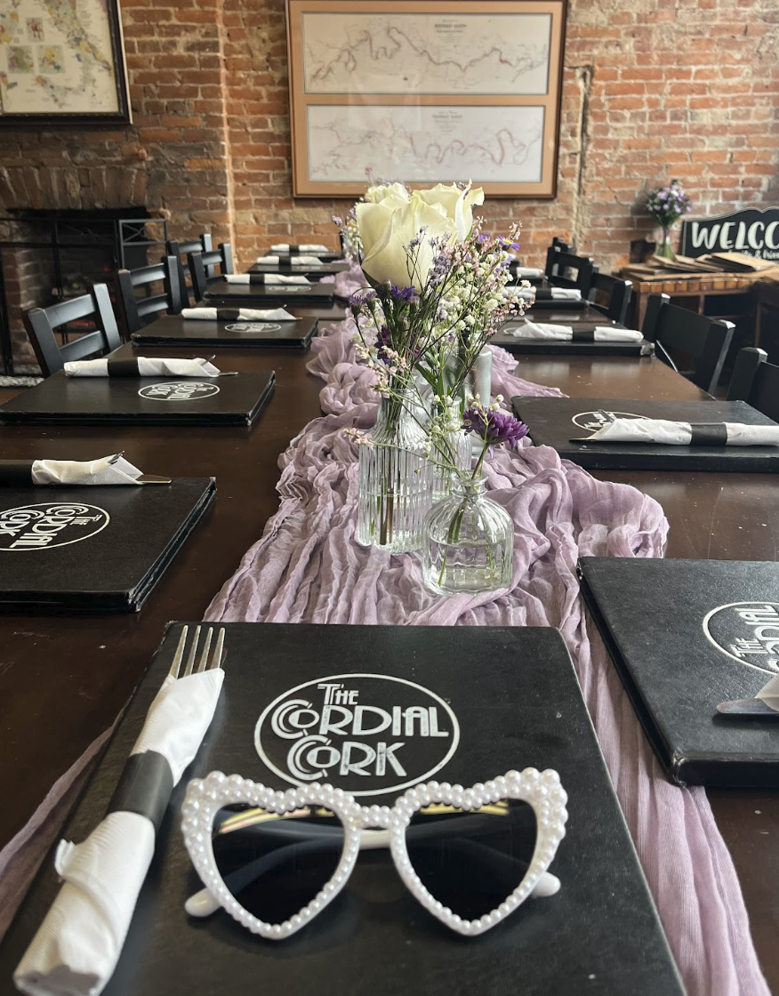 Purple Cheesecloth Runner