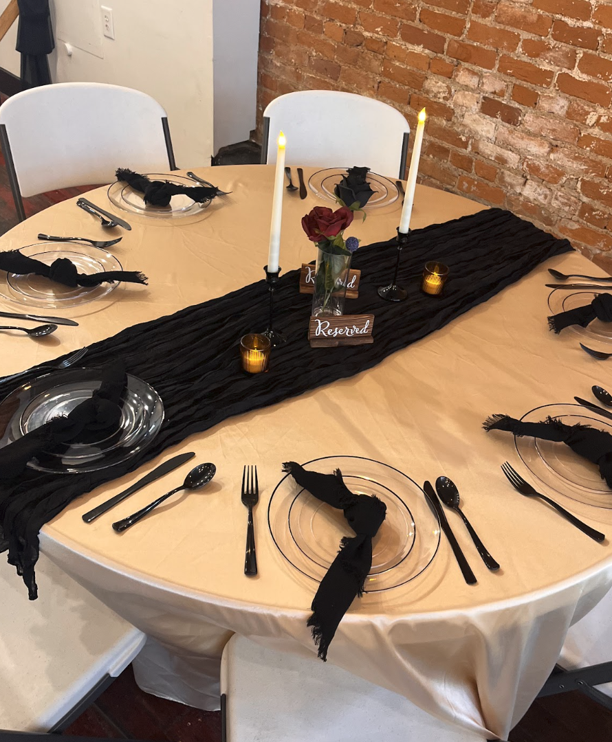 Black Cheesecloth Runner