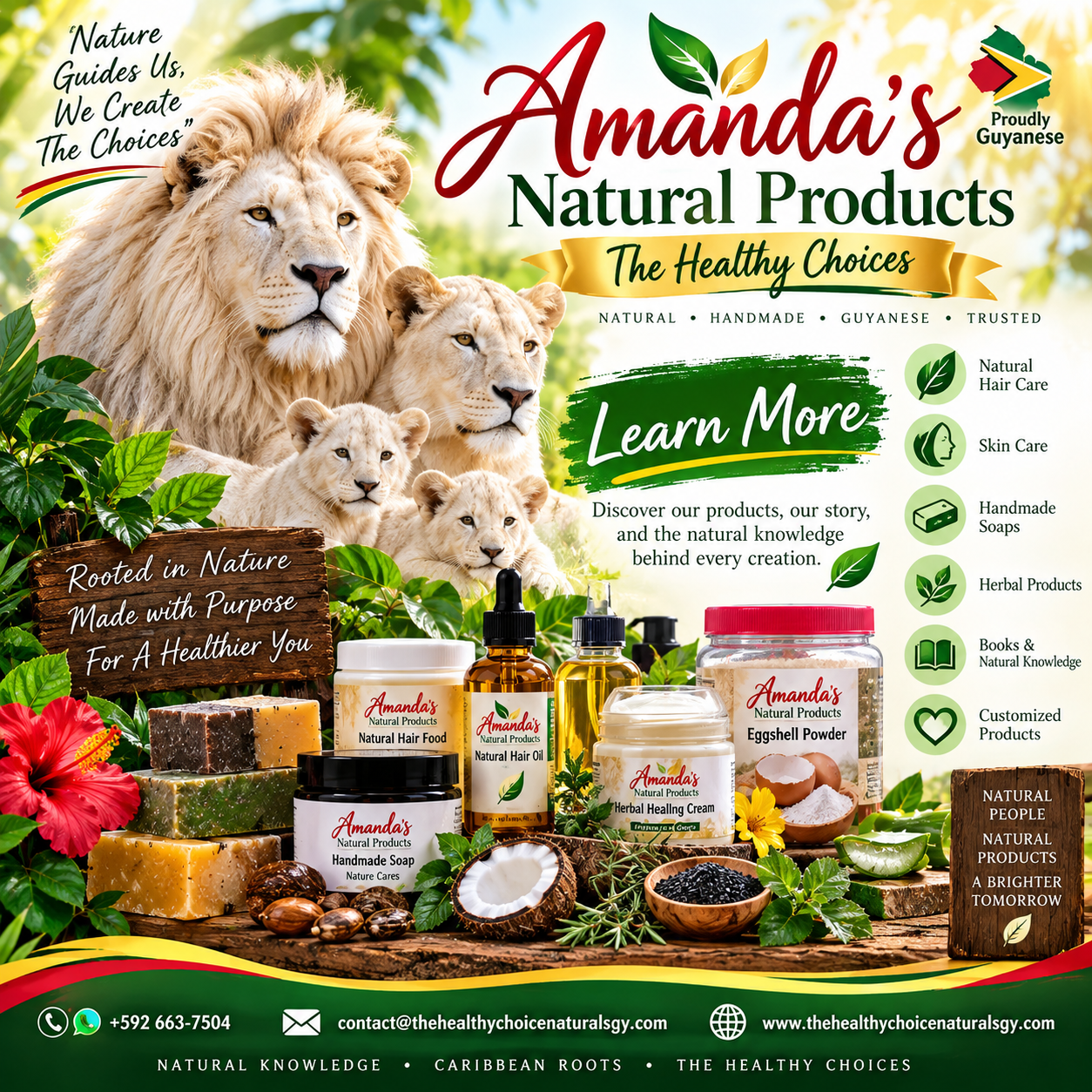 Learn More About Amanda’s Natural Products – The Healthy Choices
