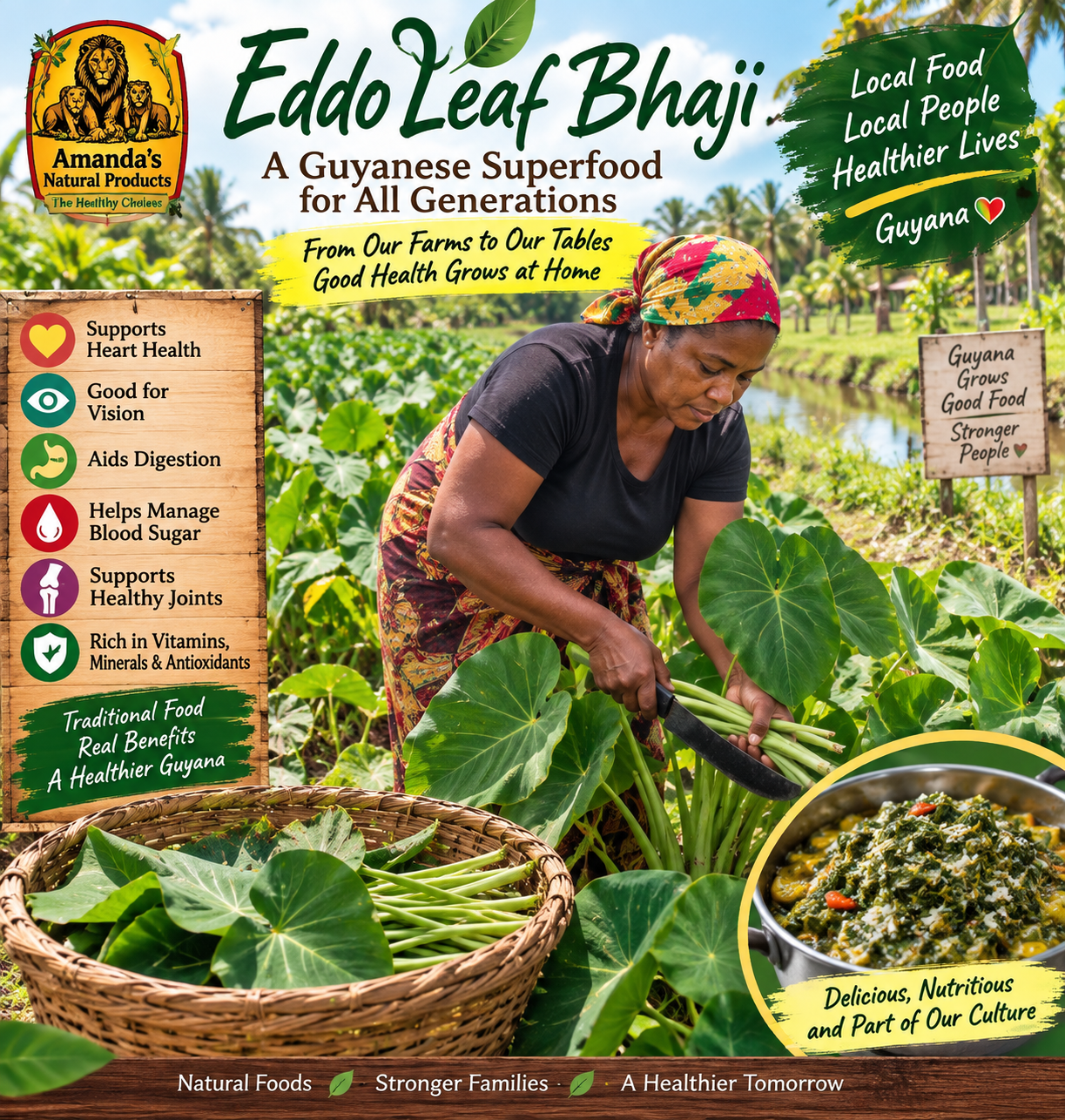 The Power of Golden Years Greens: Why Guyanese Eddo Leaf Bhaji is a Superfood for Seniors 🇬🇾