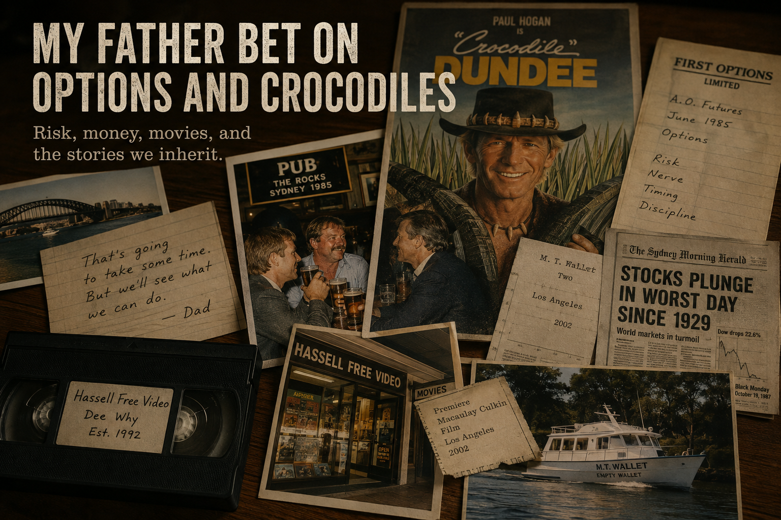 My Father Bet on Options and Crocodiles:  
