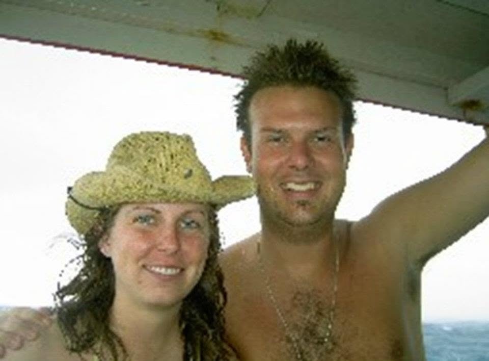 Lyndi and I gearing up to Dive