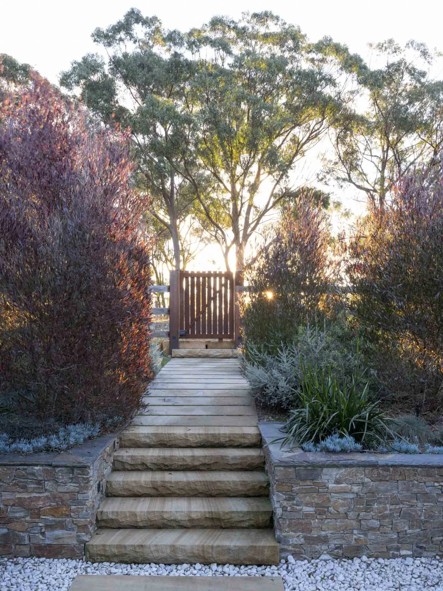 Steps from the Bridge to the Garden Path