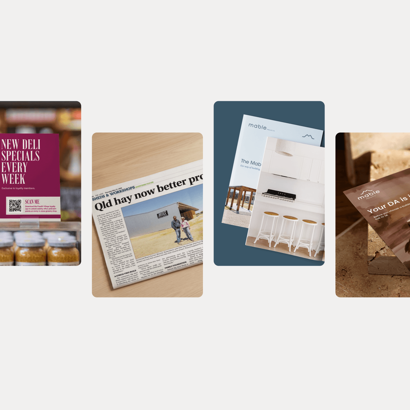 Collection of flyers, newspaper, and brochures related to home improvement and products.