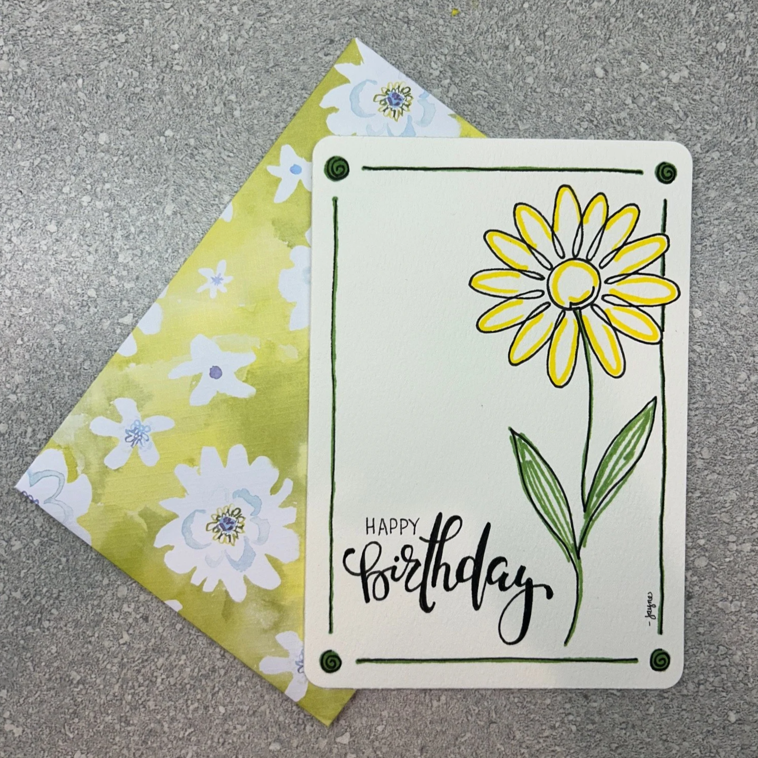 Birthday Card - Daisy