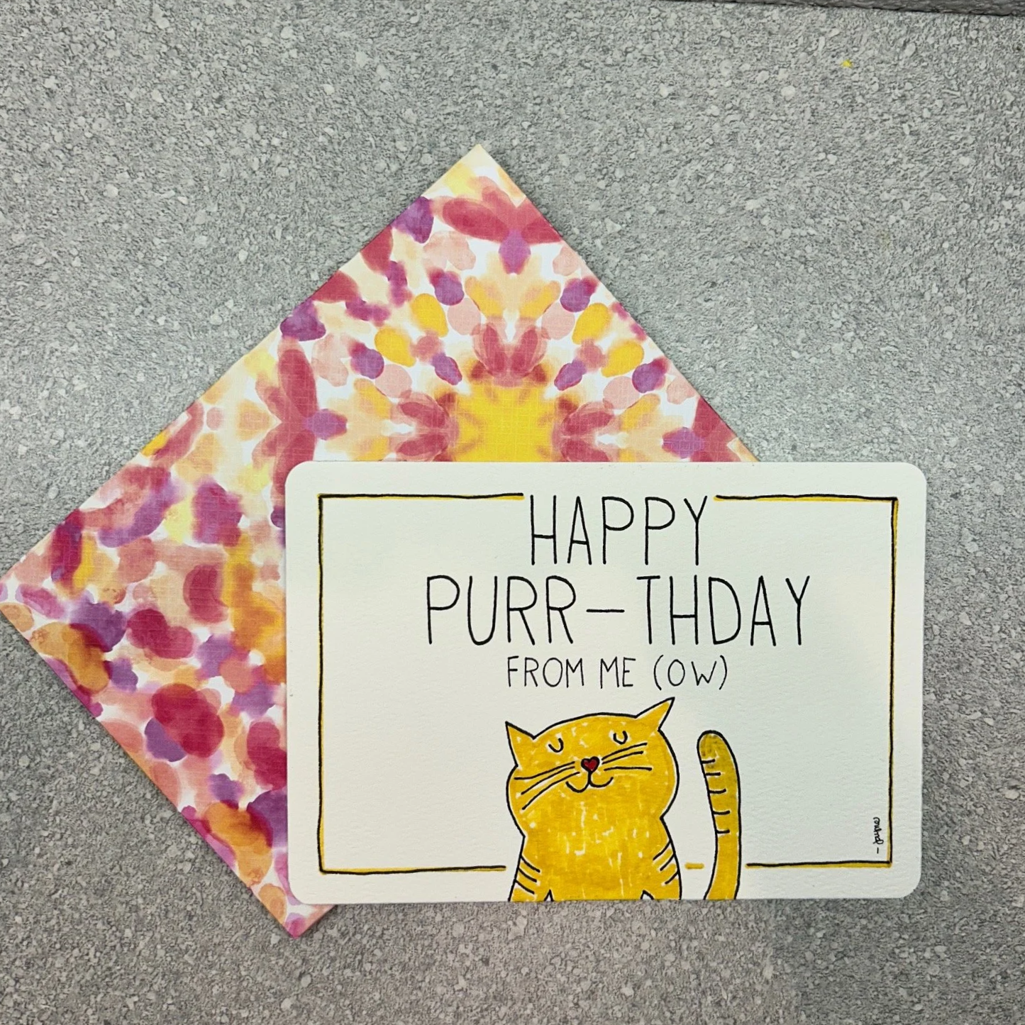 Birthday Card - Purr