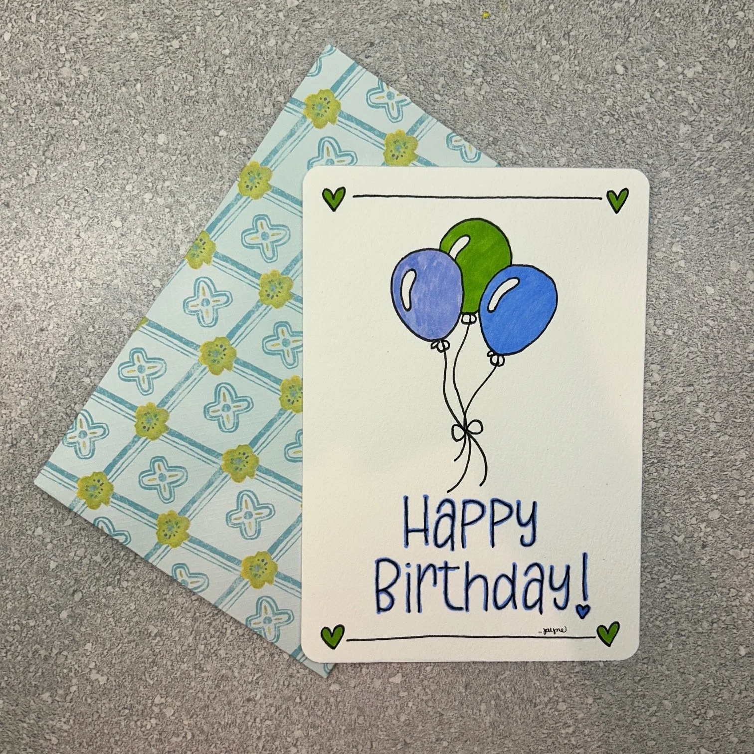 Birthday Card - Balloons