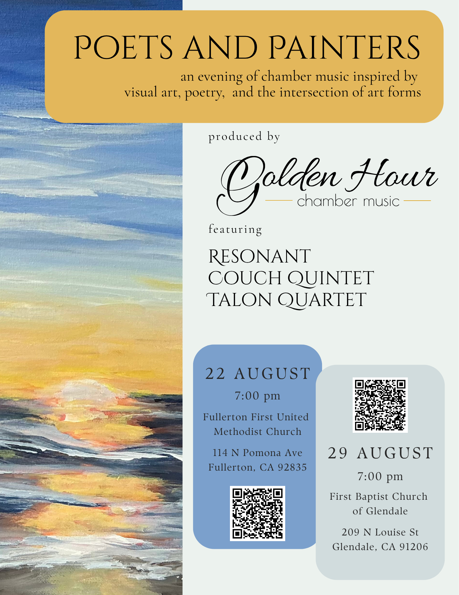 Golden Hour Concert: Resonant (GLendale)
