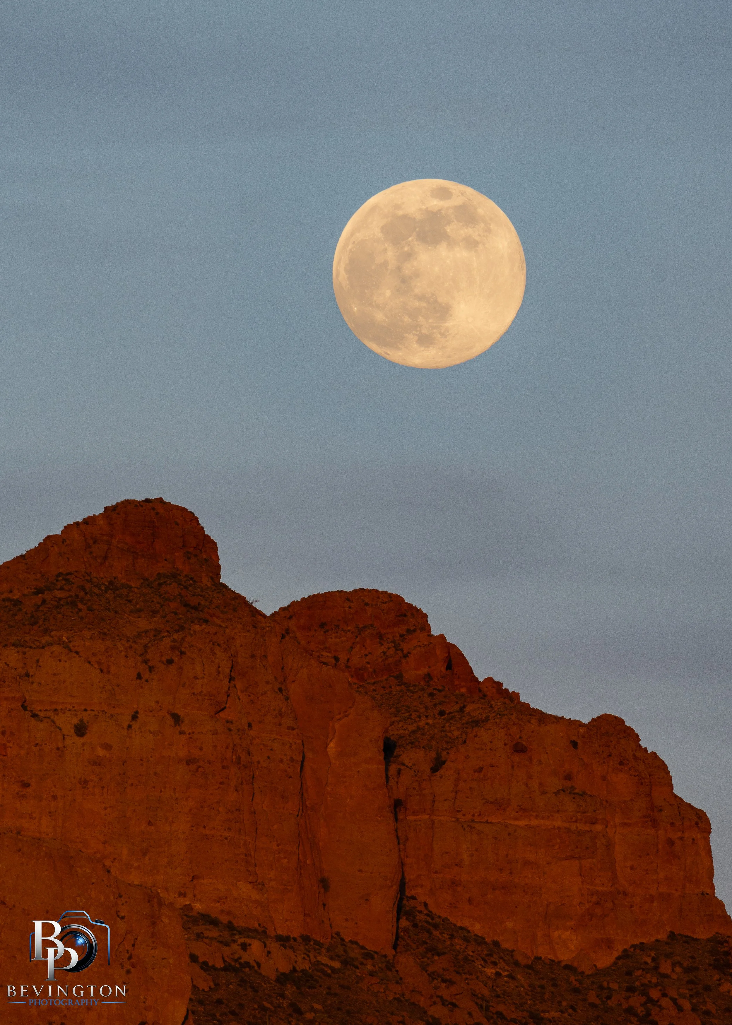 Super Moon Over The Superstitions, Az 
