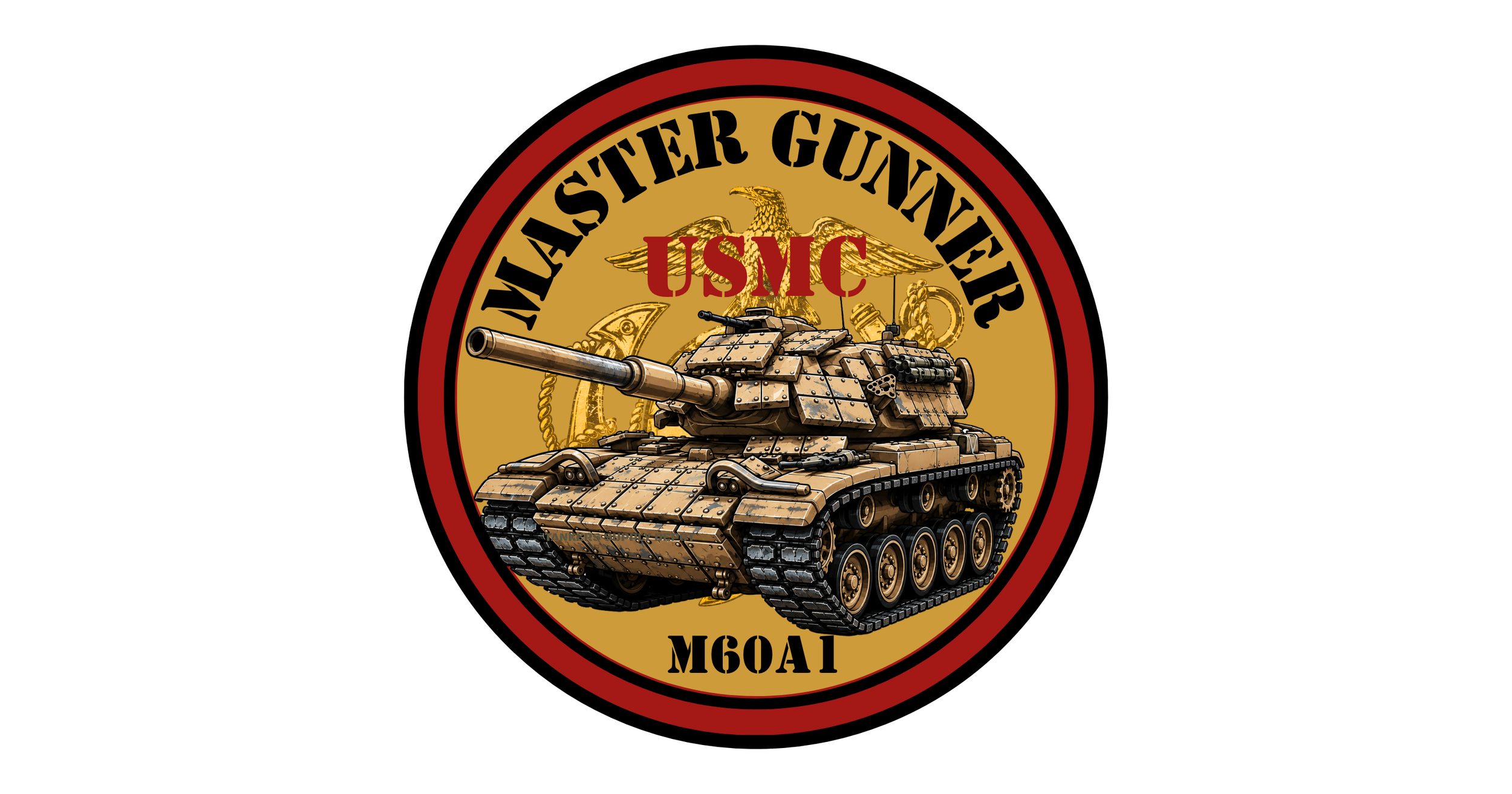 USMC MASTER GUNNER M60 Limited Edition (4in round sticker) 3 FOR $25 (savings of $5.00) or $10 each