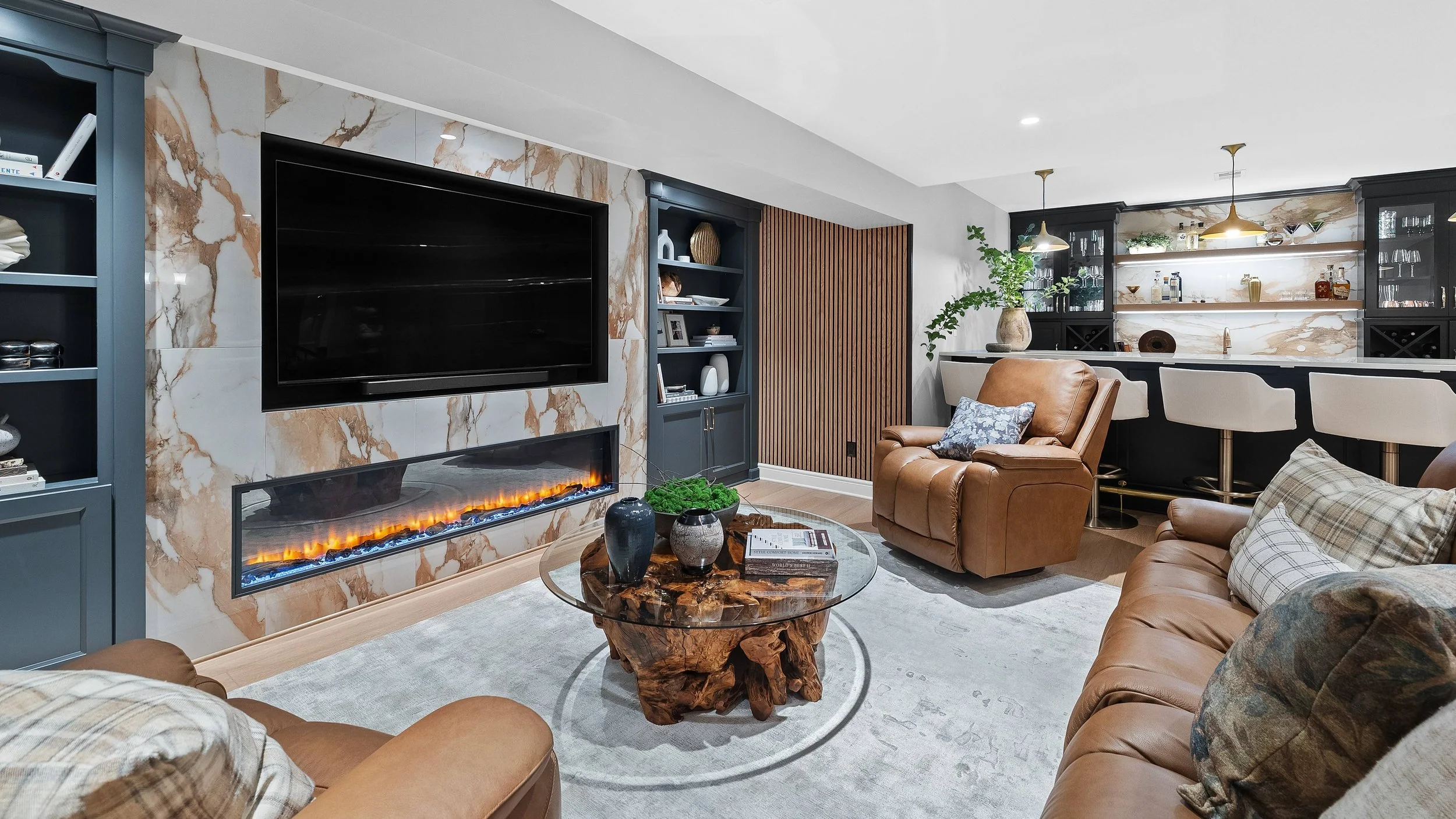Luxury Basement Renovation in Pittsburgh-Living area