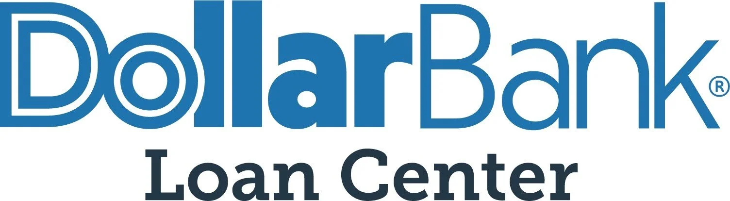 Logo of Dollar Bank Loan Center with the text 'Dollar Bank' in large blue font and 'Loan Center' in smaller black font beneath it.