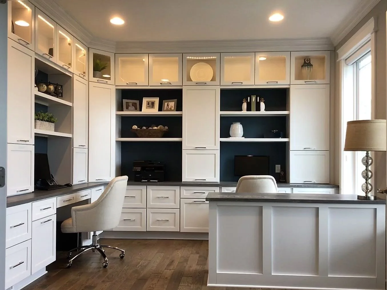 Black and White Custom Home Office in Sewickley, PA
