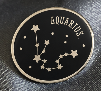 Aquarius Zodiac Lapel Pin