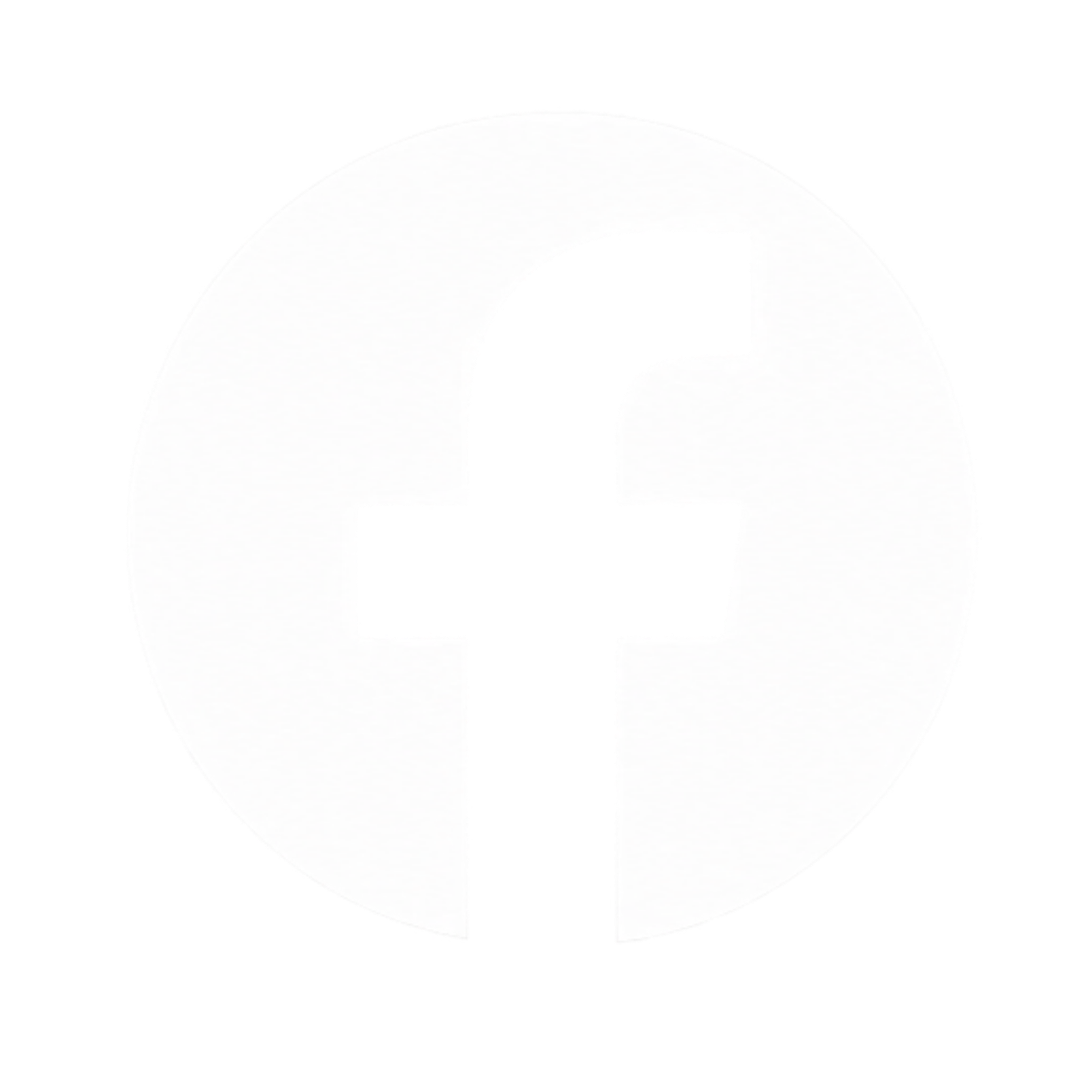 White facebook icon with transparent background.
