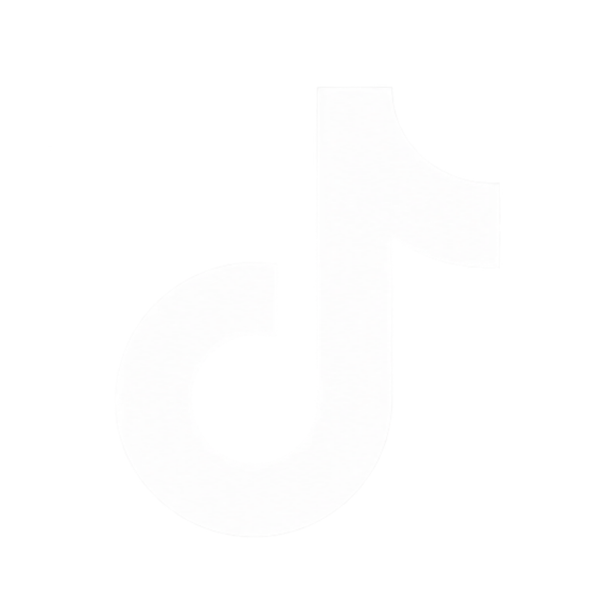 White tiktok icon with transparent background.
