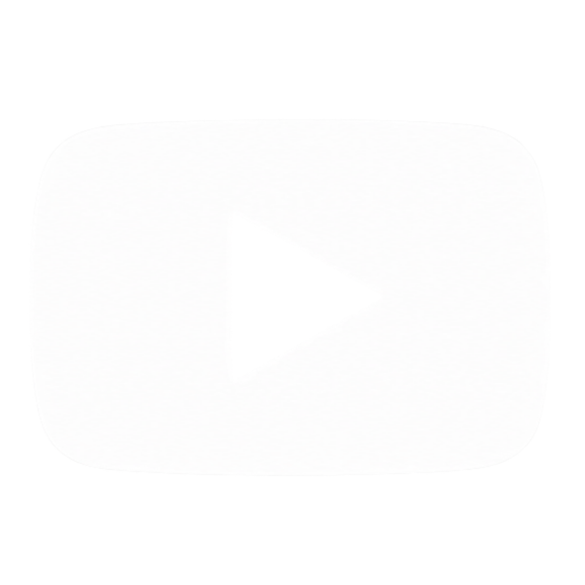 White youtube icon with transparent background.