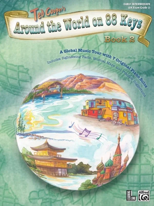 Book cover for Around the World on 88 Keys, Book 2, by Ted Cooper.