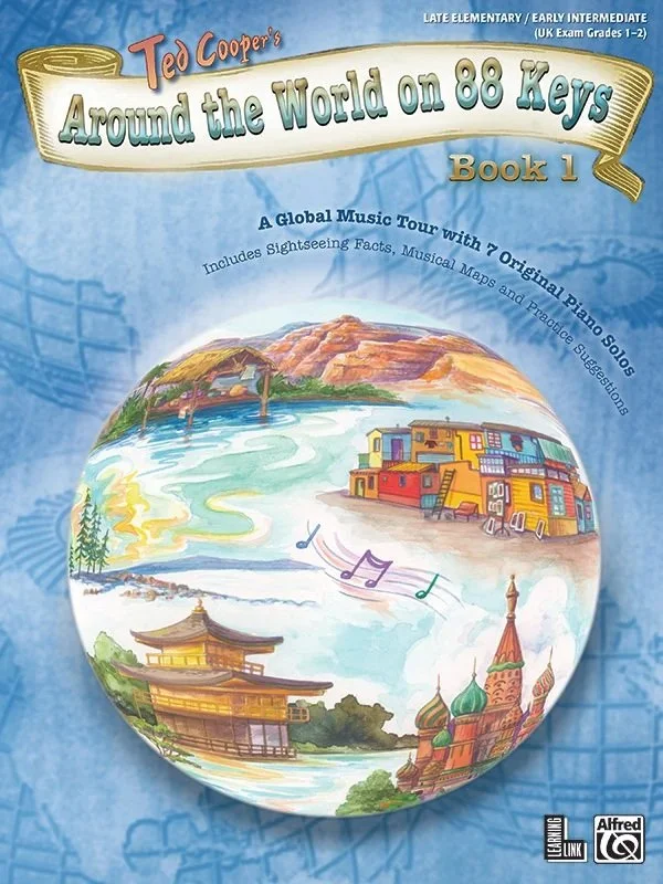 Book cover for Around the World on 88 Keys, Book 1, by Ted Cooper.