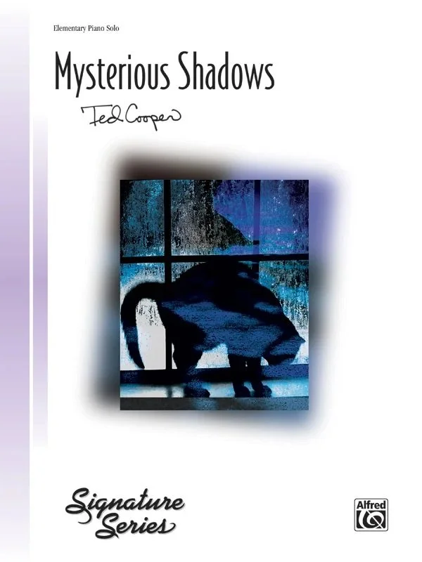 Book cover for Mysterious Shadows, a piano solo by Ted Cooper.