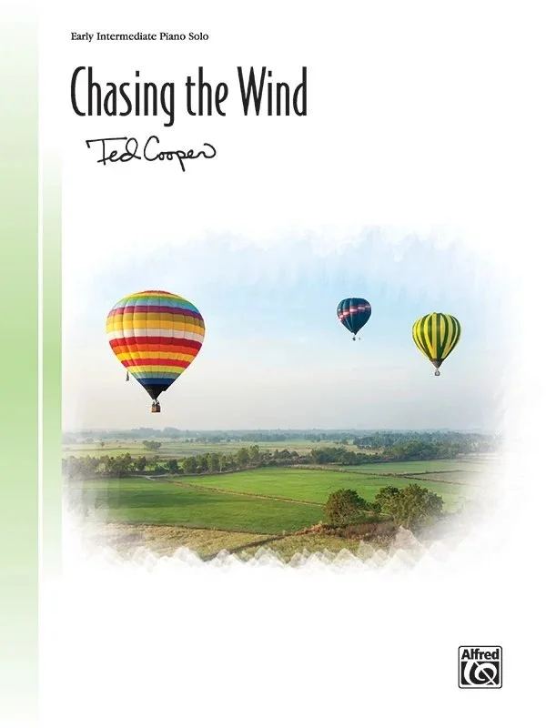 Book cover for Chasing the Wind, a piano solo by Ted Cooper.