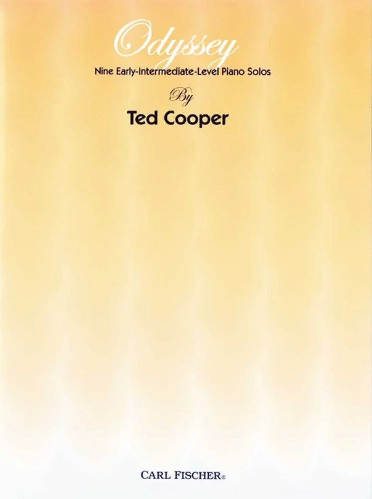 Book cover for Odyssey, nine early-intermediate piano solos by Ted Cooper.