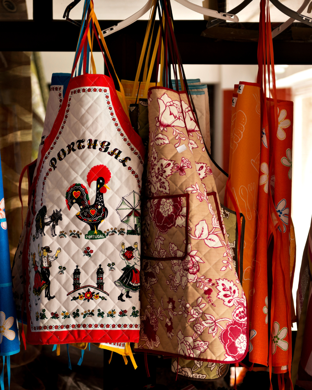 Kitchen aprons for cooking and baking.