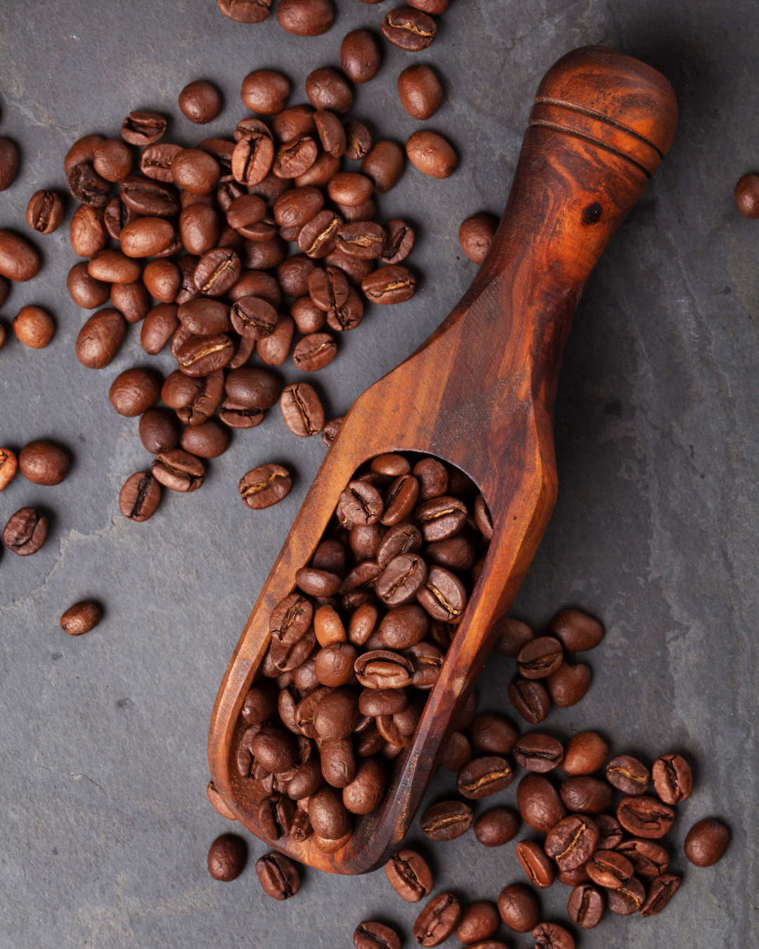 Coffee scoops for measuring coffee grounds.