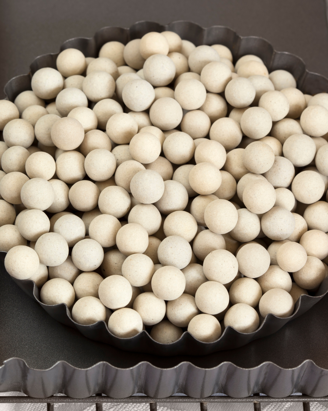 Pie weights for pre-baking pastry shells.