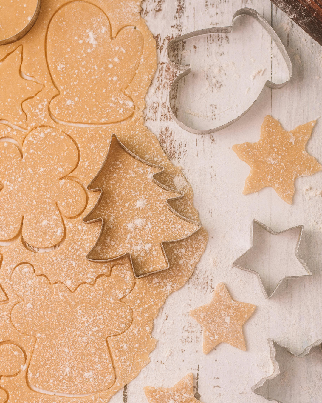 Pastry and dough cutters for decorative patterns.