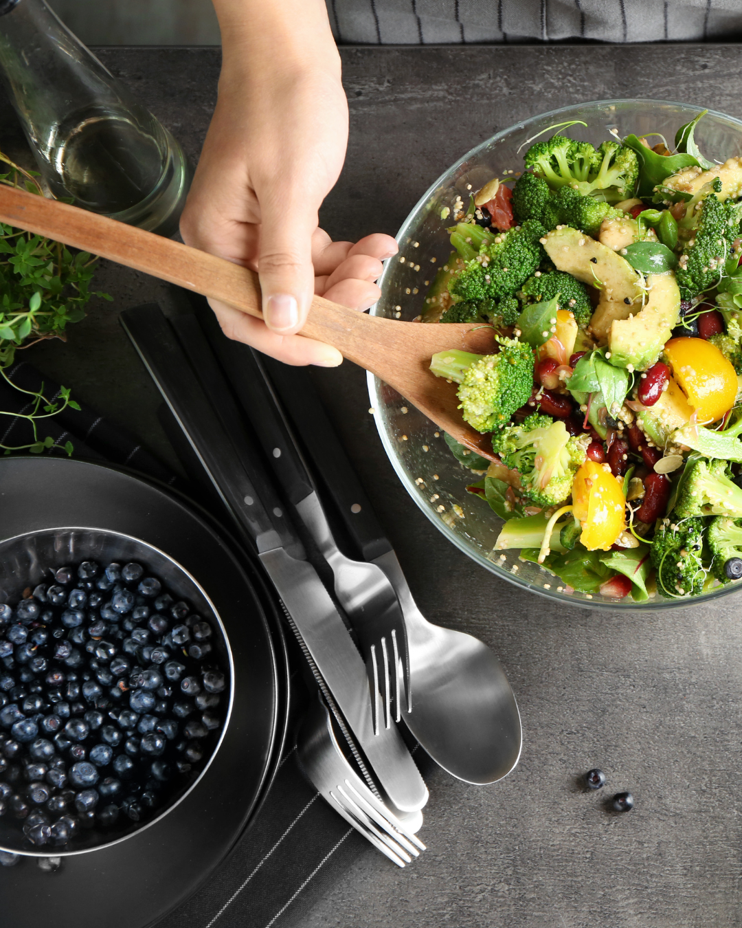Mixing bowls for food preparation and baking.