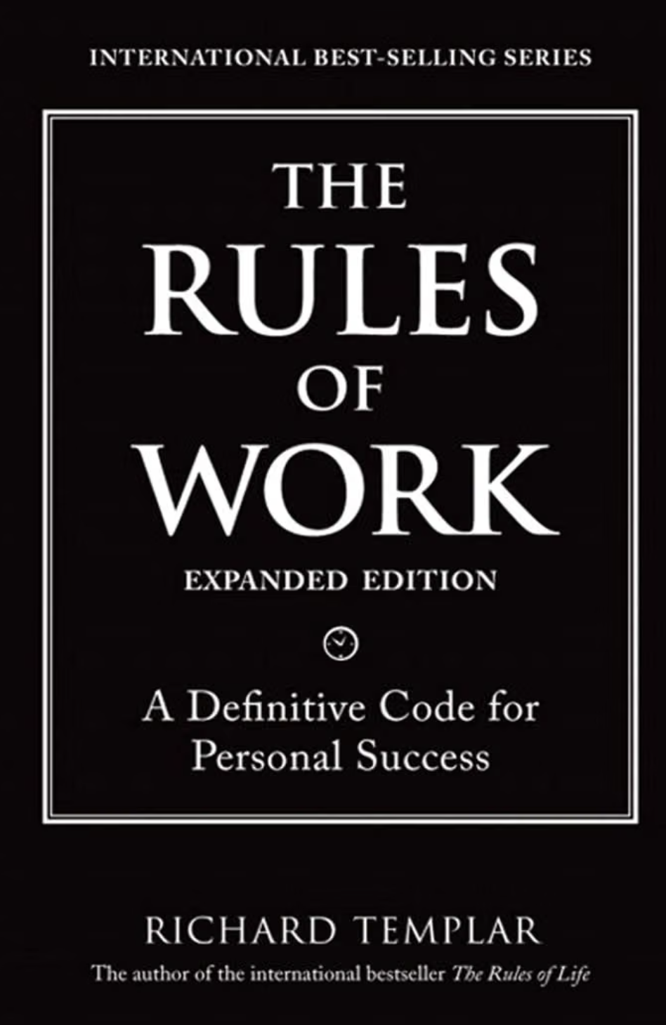 Book cover titled 'The Rules of Work: A Definitive Code for Personal Success' by Richard Templar.