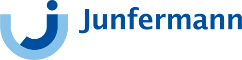 Junfermann Verlag - Logo mit dem Text 'Junfermann' in blauer Schrift