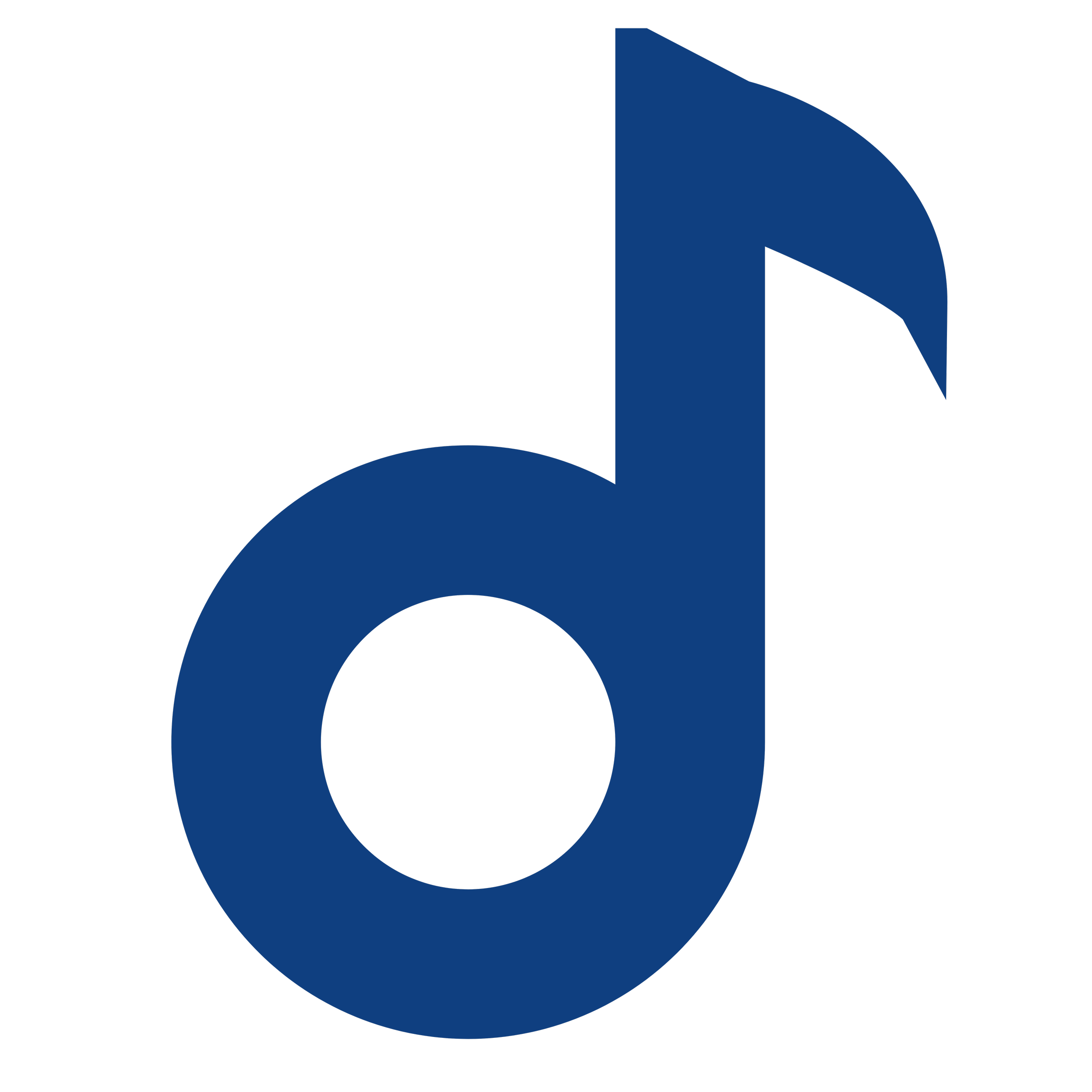 Das Bild zeigt ein stilisiertes, dunkelblaues Logo eines Bienenschwarms, der in einer geschwungenen, runden Form gestaltet ist.
