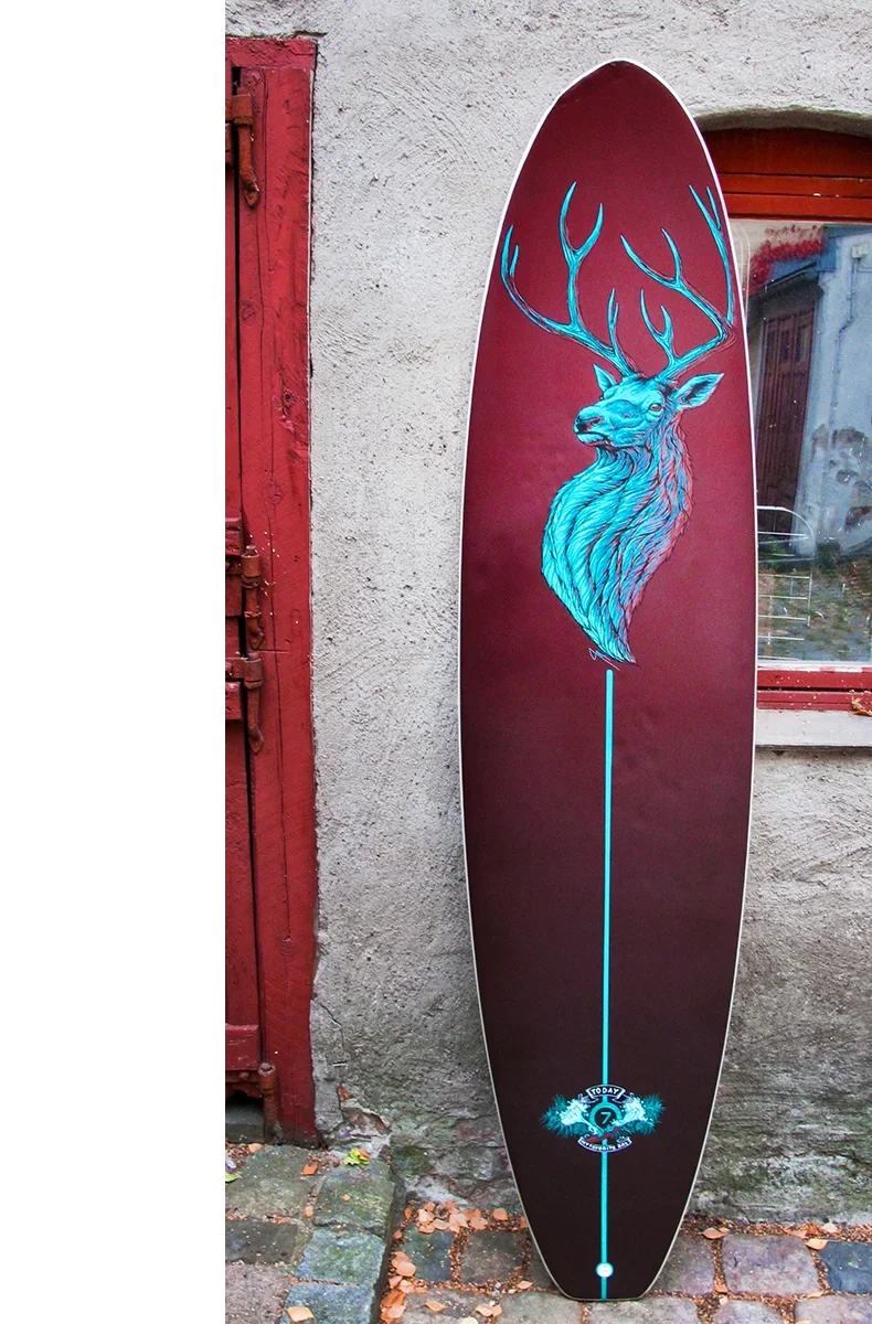 Surf   (acrylic on surfboard / 2015)