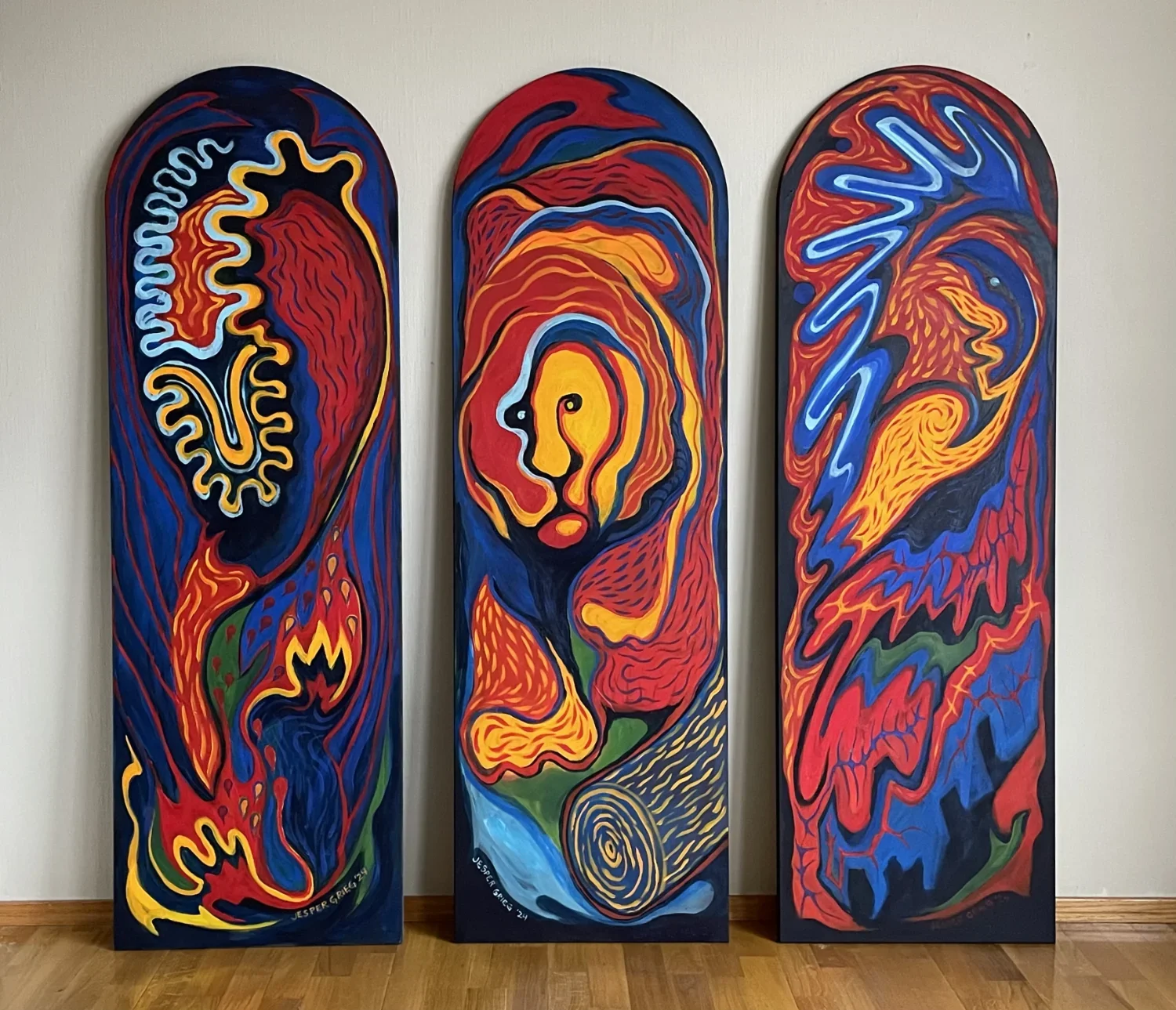 Fundamental Beasts   (acrylic on mdf / 2025)