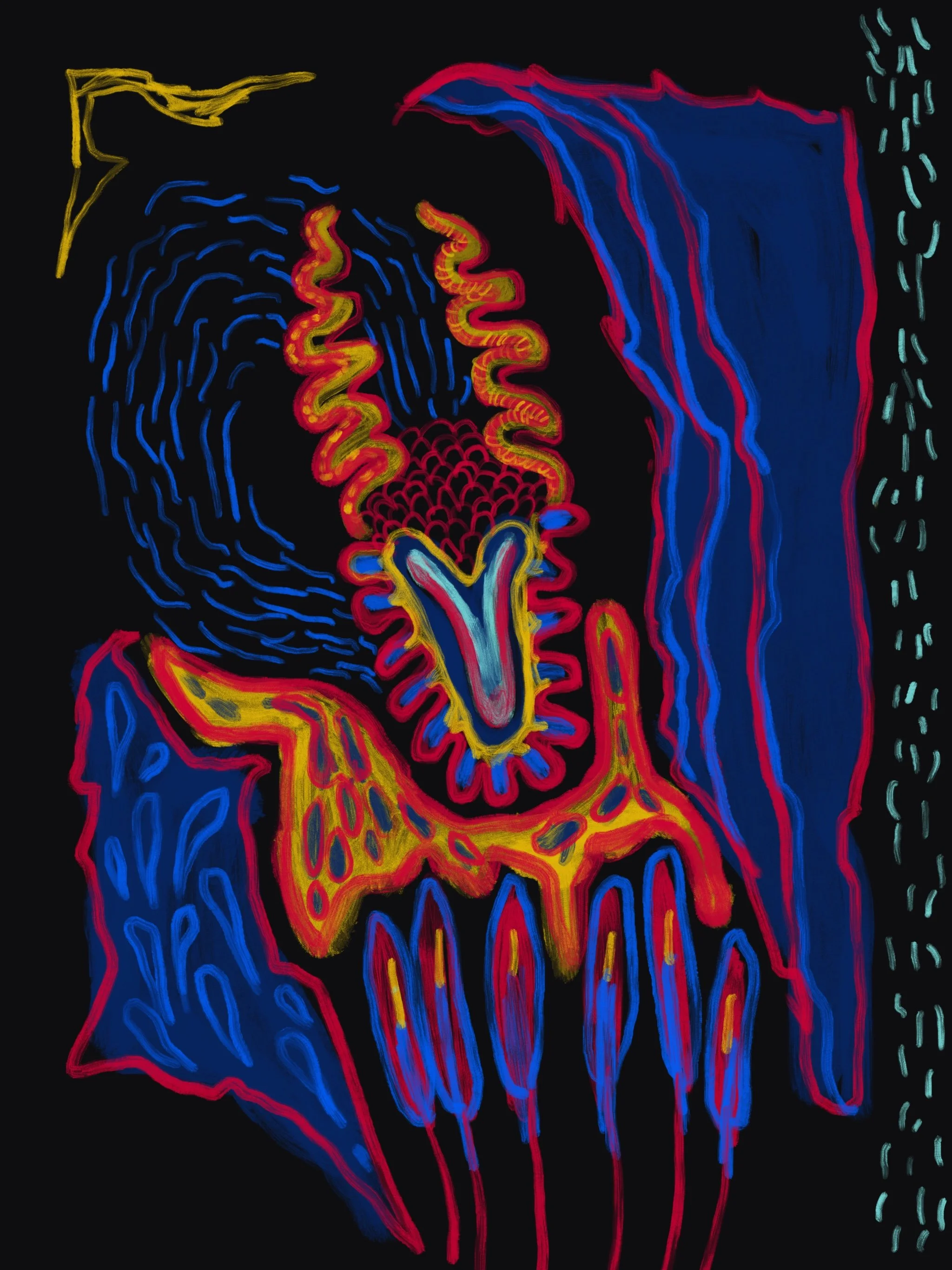 Gold Dragon   (digital art / 2023)
