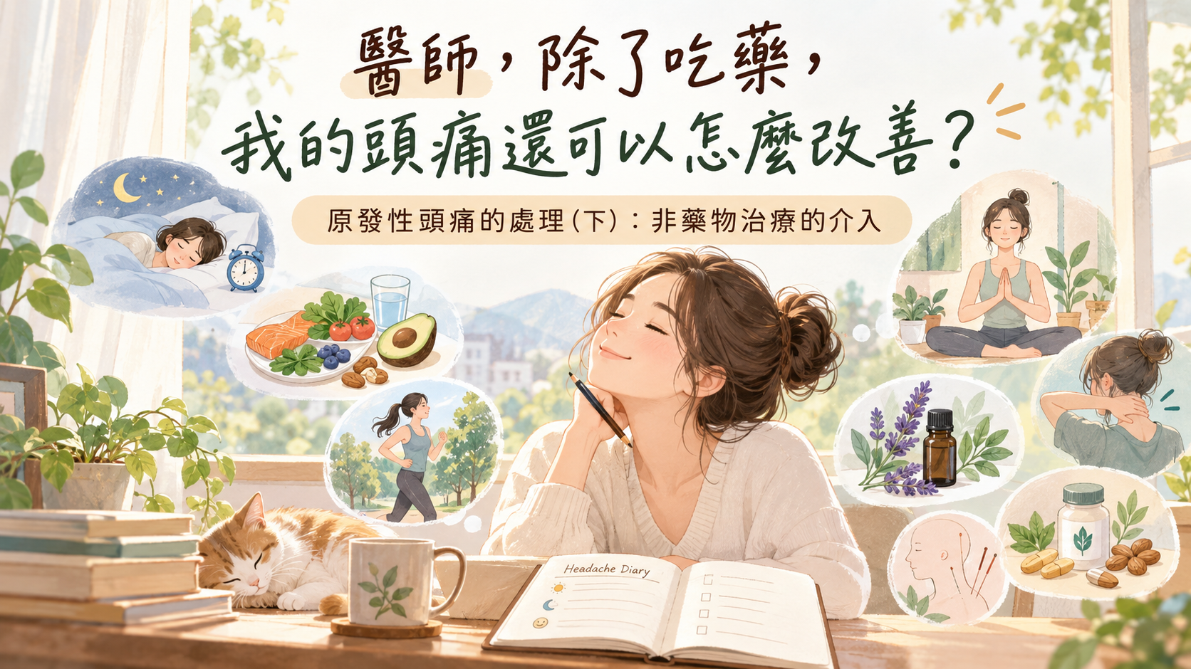 醫師，除了吃藥，還可以怎麼處理頭痛？～原發性頭痛的治療（下）：非藥物治療