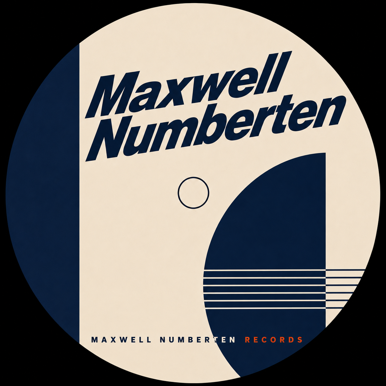 A music record with a modern, minimalist design featuring the text 'Maxwell Numberten' and 'Records' in the bottom right corner.