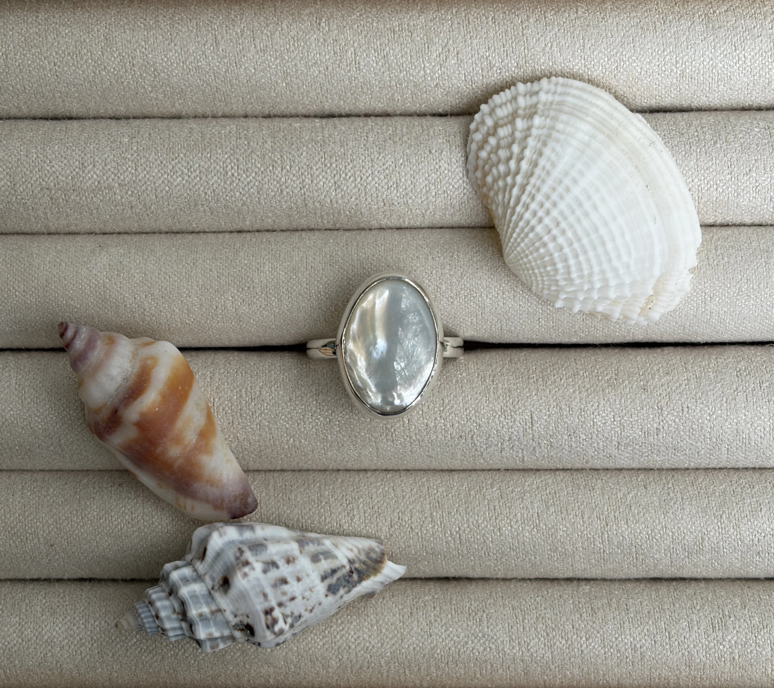 mother of pearl ring