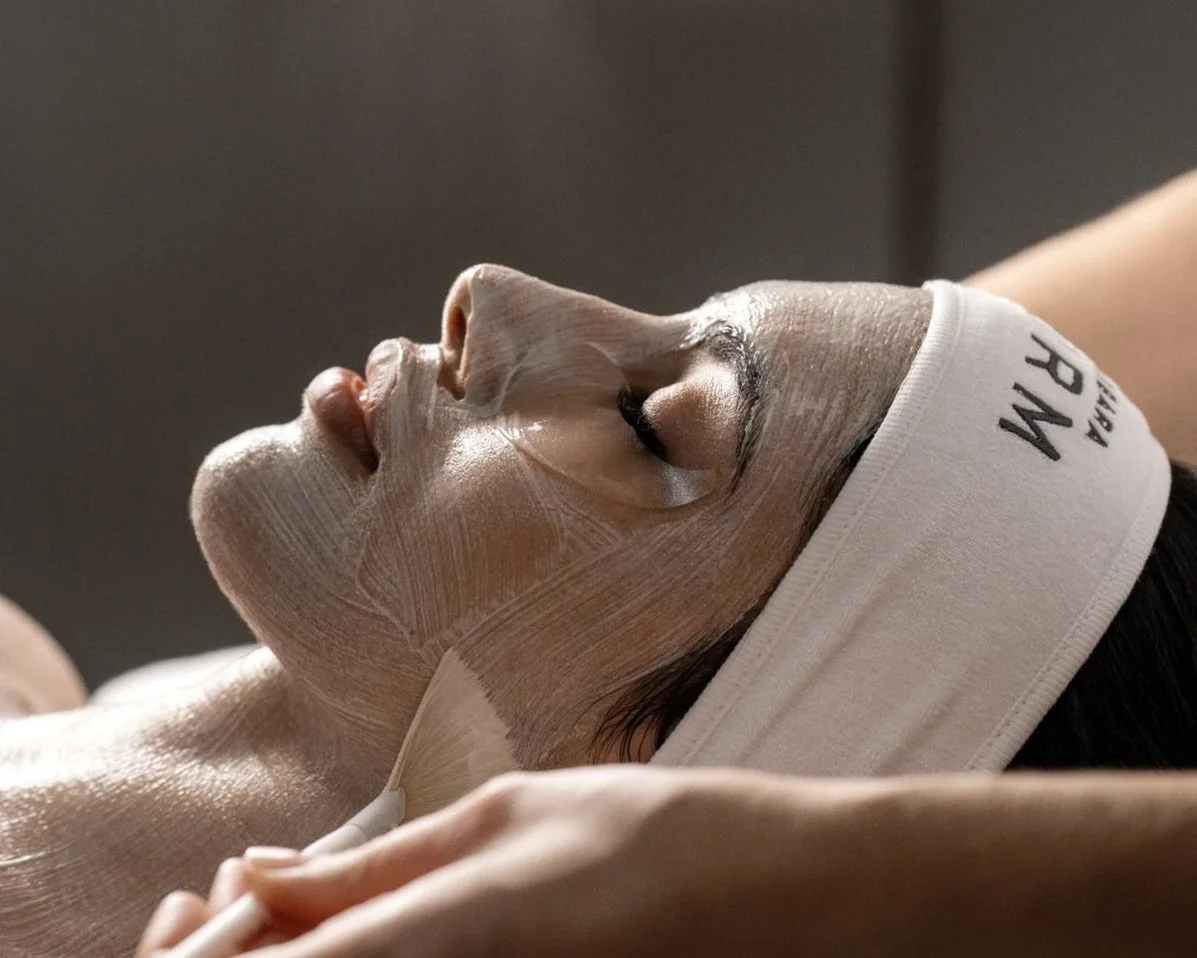 Client receiving a facial treatment