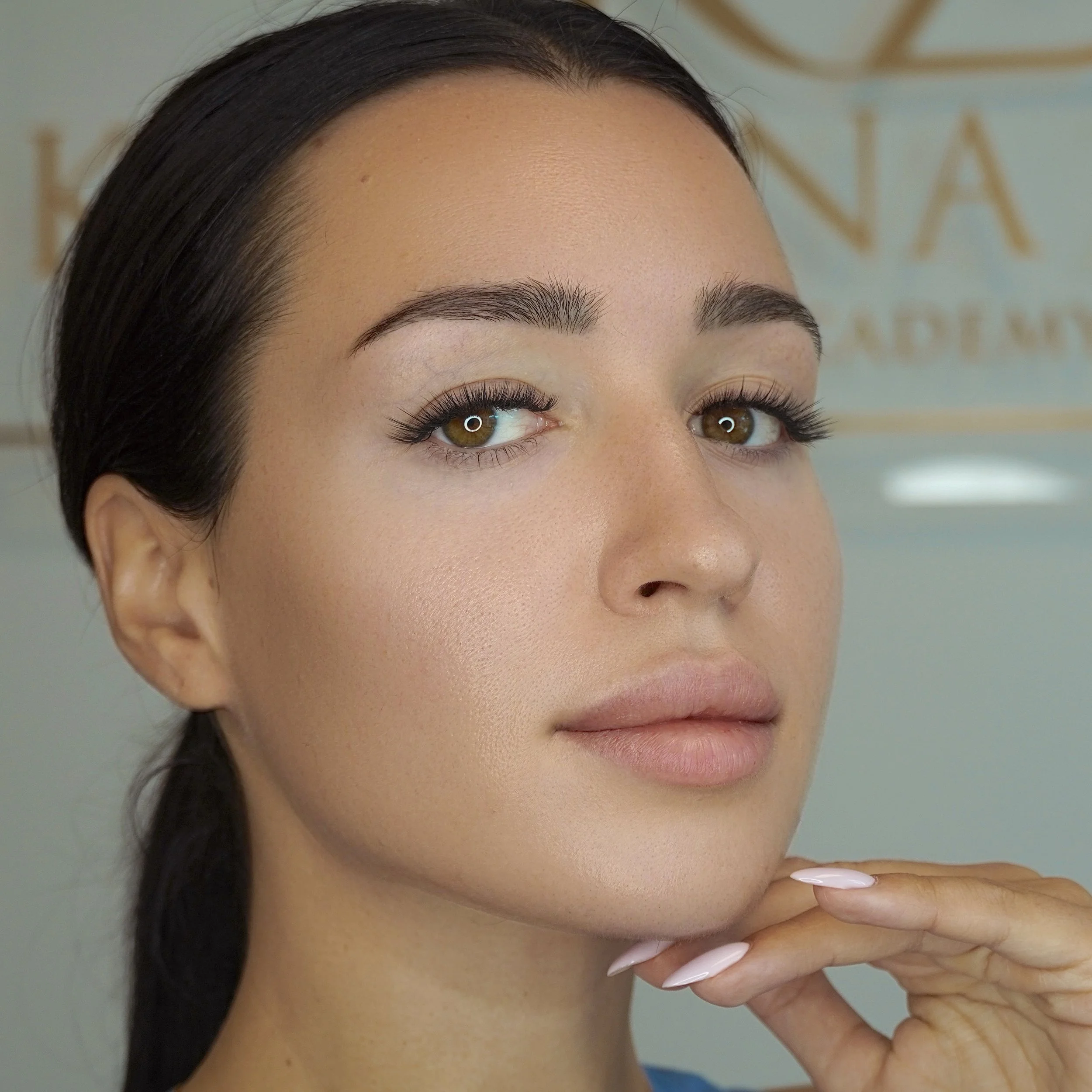 Natural eyelash extensions at Zvir Esthetics Salon in Brooklyn