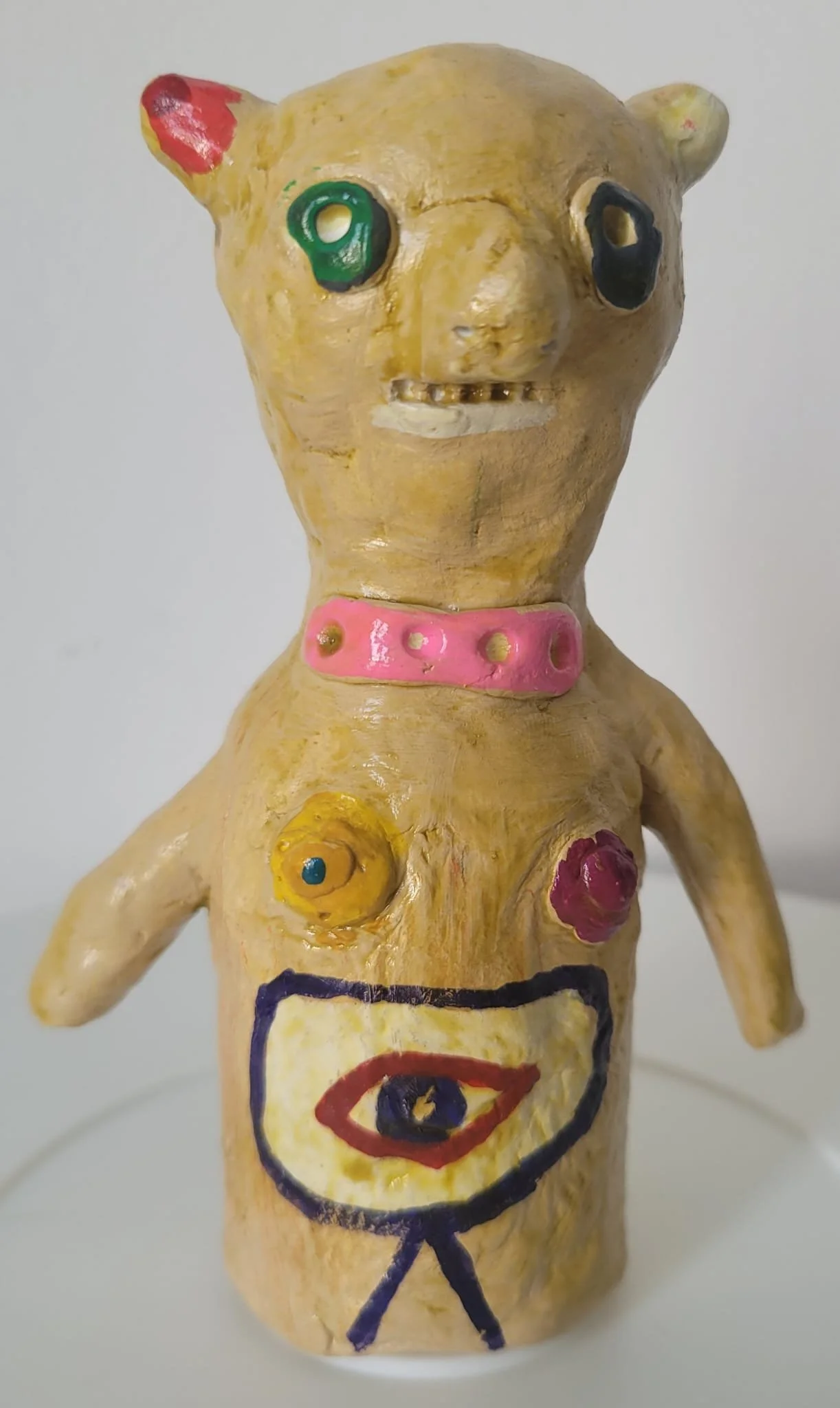 Jim 2026 clay & mixed media 5"x6" (12x16cm)