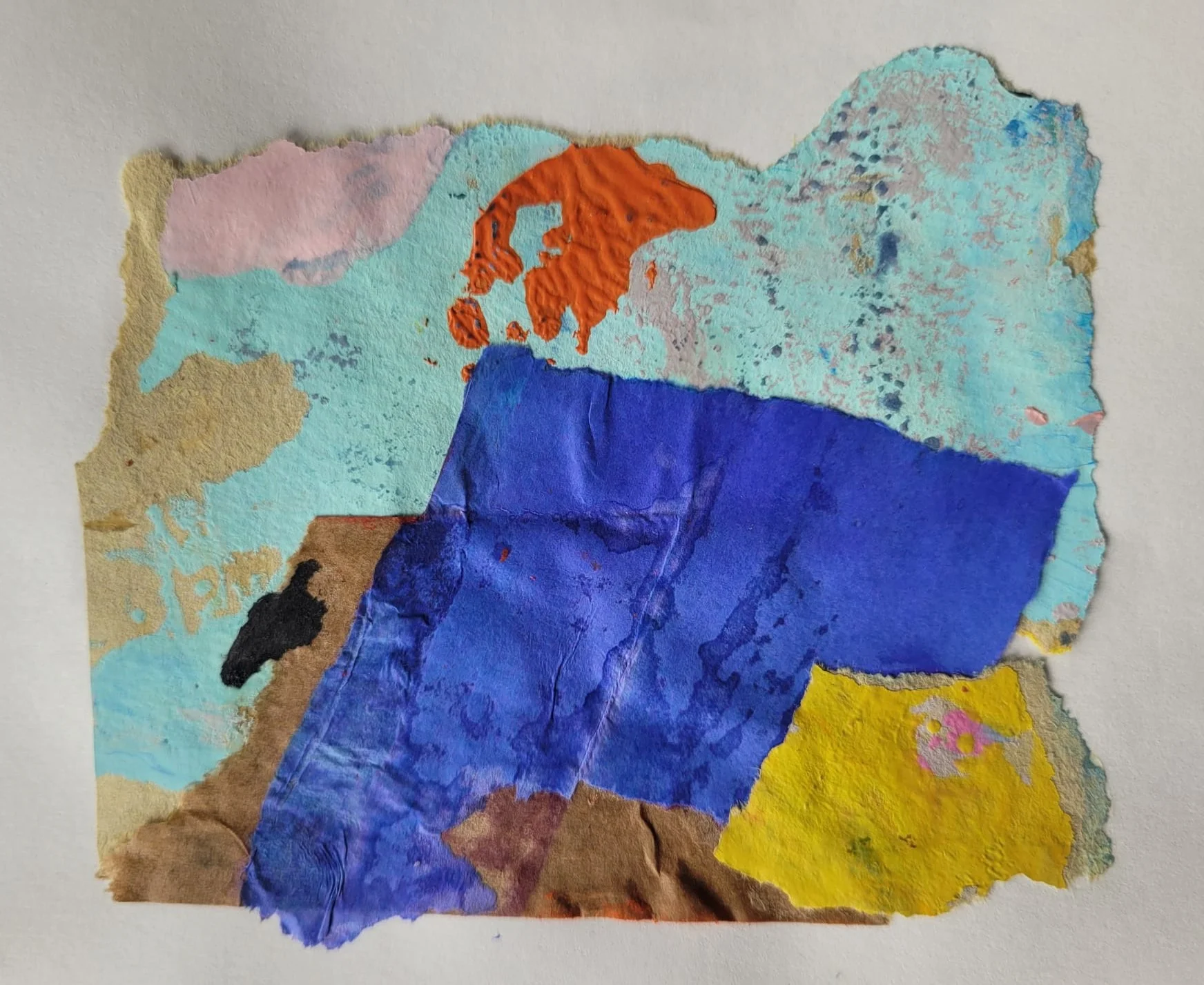 Seaside 2026 mixed media on paper approx 4"x3" (10x7cm)