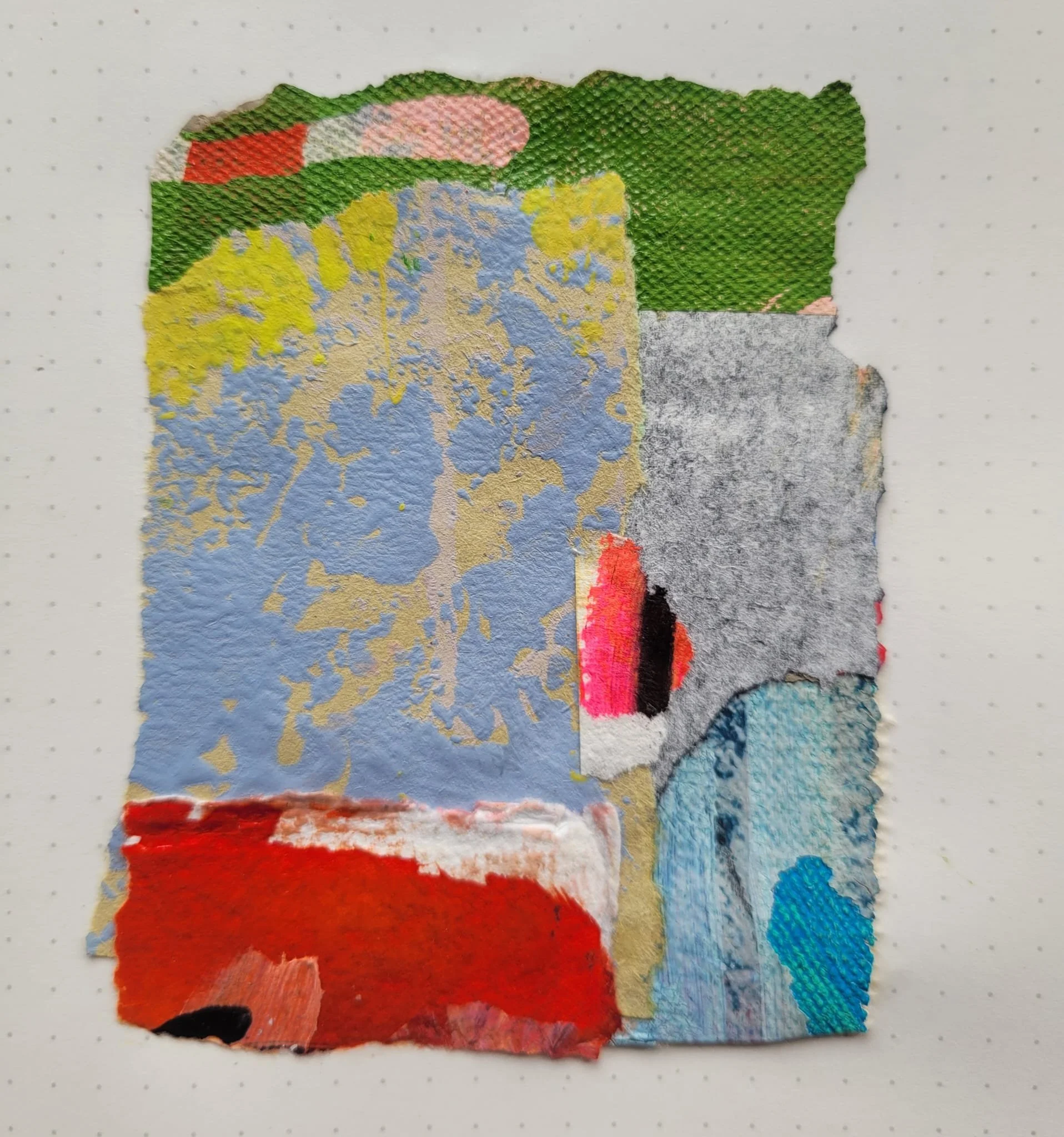 Landscape 2026 mixed media on paper approx 3"x4" (7x10cm)