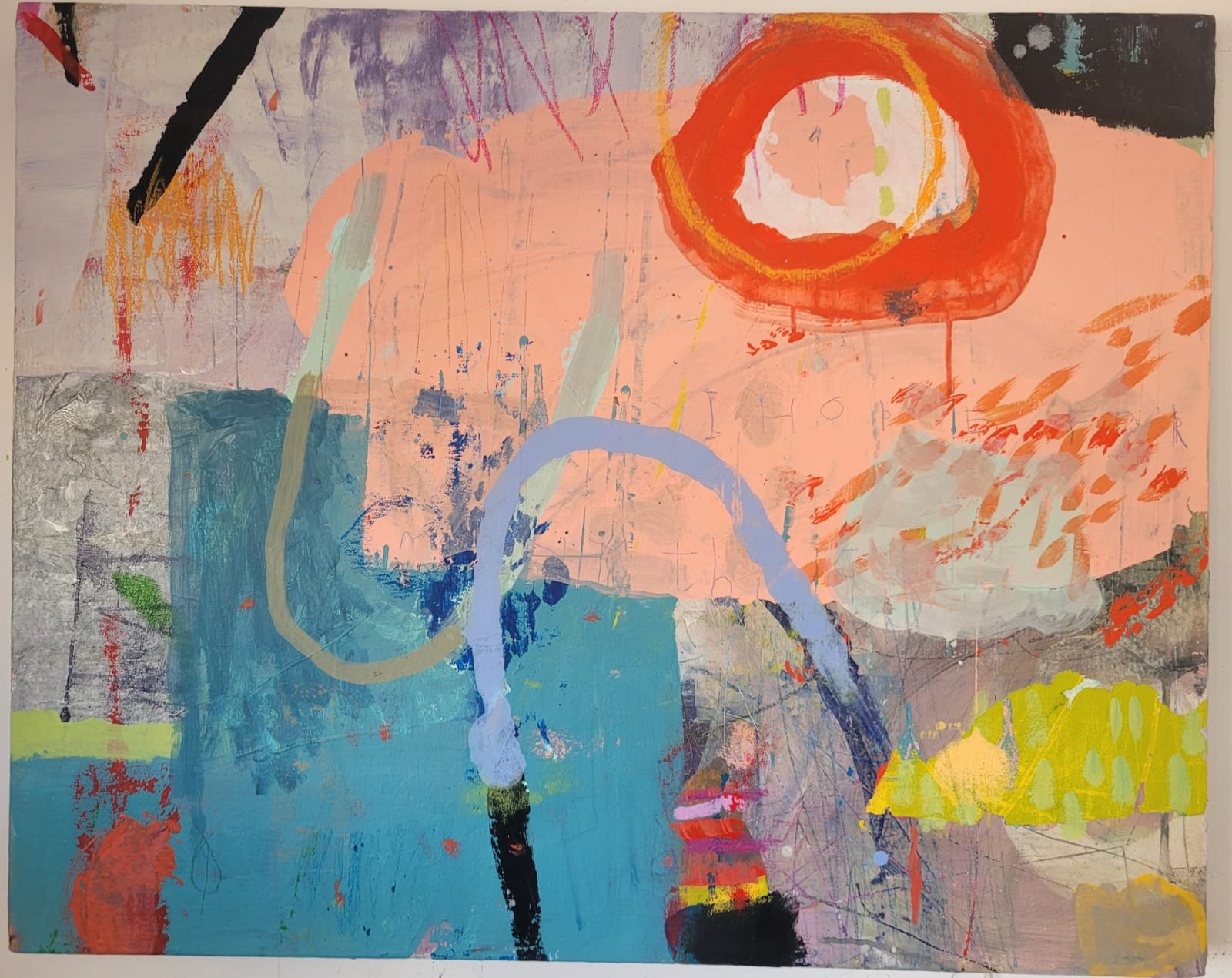 Intergalactic 2026 mixed media on canvas 30"x 24" (76x61cm)